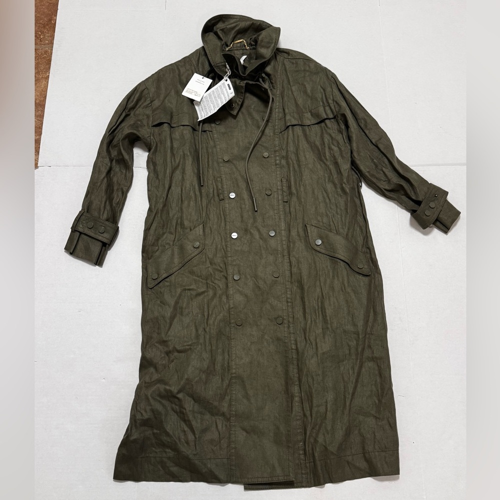 NWT! Zimmermann Lucky military Anorak Coat Size US 4 RRP $1350 Missing Belt - Picture 3 of 14